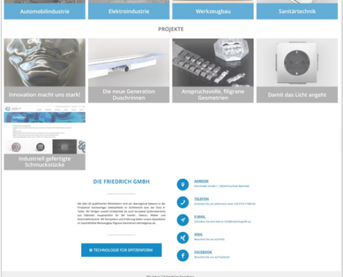 Neue Webseite der Friedrich GmbH
